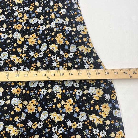 Lulus Y2K Babydoll Floral Chiffon Midi Dress Size Small Black Romantic Fairy - Picture 14 of 15